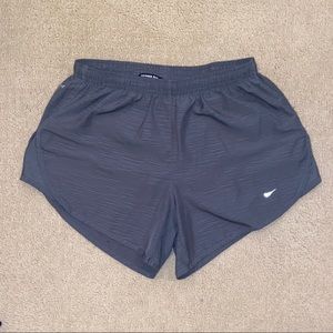 Gray Nike running shorts